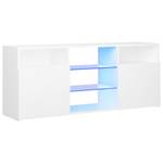 TV-Schrank mit LED-Leuchten D677 Weiß