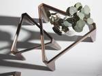 Table d'angle triangulaire en verre Marron - Bois manufacturé - 45 x 42 x 39 cm