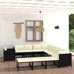 Garten-Lounge-Set (12-teilig) 3009676-4 Schwarz - Weiß