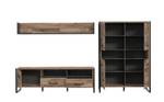 Wohnwand Hudson 10 (3-teilig) Braun - Holzwerkstoff - 288 x 184 x 42 cm