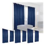 8 x Vorhang blau 245 x 135 cm Blau - Metall - Textil - 135 x 245 x 1 cm
