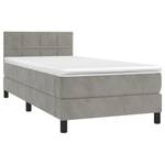 Boxspringbett 3017268-7 Hellgrau - 90 x 193 cm