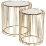 Beistelltisch Wire (2er-Set) Gold - Metall - 44 x 45 x 44 cm