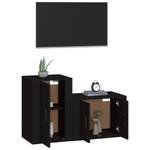 TV-Schrank 2er Set D258 Schwarz