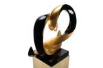 Skulptur Bound by Magic Schwarz - Gold - Kunststein - Kunststoff - 59 x 57 x 29 cm