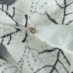 Kissenbezug grau Floral Blätter Grau - Textil - 45 x 45 x 45 cm