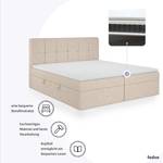 Boxspringbett Mokpo Beige - Breite: 144 cm