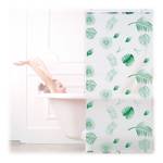 Store de baignoire feuilles vert Largeur : 80 cm