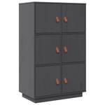 Highboard DE8033 Grau - Massivholz - 40 x 109 x 67 cm