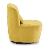 Fauteuil rond pivotant jaune - DAMIEN Jaune