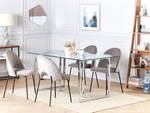 Table de salle à manger ENVIA Argenté - Verre - 90 x 75 x 160 cm