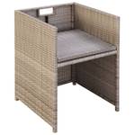 Gartenstuhl Beige - Metall - Rattan - 56 x 85 x 52 cm