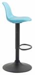 Tabouret de bar Kiel Lot de 2 Bleu - Noir