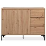 Kommode mit 3 Schubladen 2428 Braun - Grau - Holzwerkstoff - 120 x 87 x 40 cm