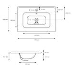 Waschbecken 71x16,5x46cm Wei脽