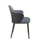 Stuhl aus Stoff, Kunstleder und Stahl