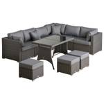 Gartenmöbel-Set (10-tlg.) 860-014V01 Grau - Polyrattan - 68 x 73 x 120 cm