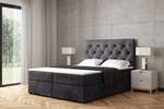 Boxspringbett ROMI Schwarz - Breite: 140 cm - H4