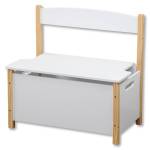 Spielzeugkiste Sitzbank, 2 in 1, weiß Weiß - Holzwerkstoff - 35 x 56 x 60 cm