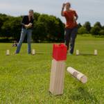 Kubb en bois avec sac de transport Noir - Marron - Rouge - Bois manufacturé - 18 x 31 x 13 cm