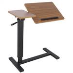 Beistelltisch mit Rollen Laptoptisch Braun - Holzwerkstoff - Metall - 40 x 73 x 75 cm