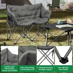 Campingstuhl Chantal Grau - Metall - Textil - 121 x 95 x 60 cm