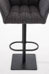 Tabouret de bar Damaso Gris minéral - Noir