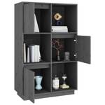 Highboard DE7204 Grau - Massivholz - 35 x 117 x 74 cm