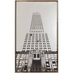 Tableau déco Empire State Argenté - Verre - 77 x 130 x 5 cm