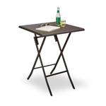 Table pliante de jardin Camping pliable Marron foncé - 62 x 62 cm