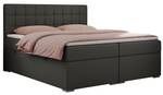 Boxspringbett CARMEN Dunkelgrau - Breite: 160 cm - H4 - Kunstleder