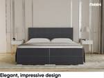 Boxspringbett Chandon Dunkelgrau - Breite: 146 cm - H3