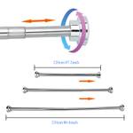 Teleskop Duschvorhangstange 120 - 220 cm Silber - Metall - 6 x 6 x 125 cm