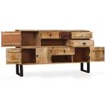 Sideboard 244938 Braun - Holzwerkstoff - Metall - Massivholz - Holzart/Dekor - 140 x 80 x 30 cm