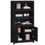 Highboard DE7811 Schwarz - Massivholz - 35 x 154 x 80 cm