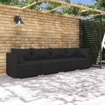 Garten-Lounge-Set (4-teilig) 3013629-8 Schwarz - 70 x 70 cm