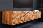 Lowboard ALPINE Braun - Gold - Massivholz - Holzart/Dekor - 160 x 30 x 35 cm