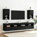 TV-Schrank mit LED-Leuchten D577 Schwarz