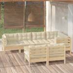 Garten-Lounge-Set Weiß - Massivholz - 64 x 29 x 64 cm