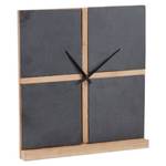 Uhr aus Schiefer und Bambus Stein - 25 x 27 x 3 cm