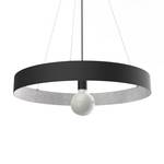 Suspension Halo Noir - Argenté - Diamètre : 60 cm