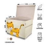 Lifeney Aufbewahrungsbox Kinder Tiger Kunststoff - 36 x 51 x 4 cm