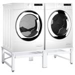 Waschmaschinensockel Weiß - Metall - 125 x 34 x 65 cm