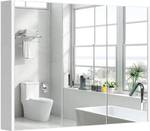 Spiegelschrank Badezimmerspiegel Weiß - Holzwerkstoff - 11 x 65 x 90 cm