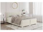 Boxspringbett Alba Creme - Breite: 180 cm - H3