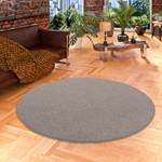 Natur Teppich Wolle Berber Rund Anthrazit - 133 x 133 cm