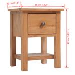 Nachttisch 243930 Braun - Holzwerkstoff - Massivholz - Holzart/Dekor - 30 x 47 x 36 cm