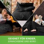 XXL Sitzsack "Square" aus Cord – 370 L Schwarz