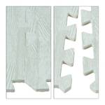 9 x Bodenschutzmatte in Holzoptik weiß Weiß - Kunststoff - 32 x 1 x 32 cm
