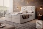 Boxspringbett CHEVRON mit Bettkasten Beige - Breite: 140 cm - H3